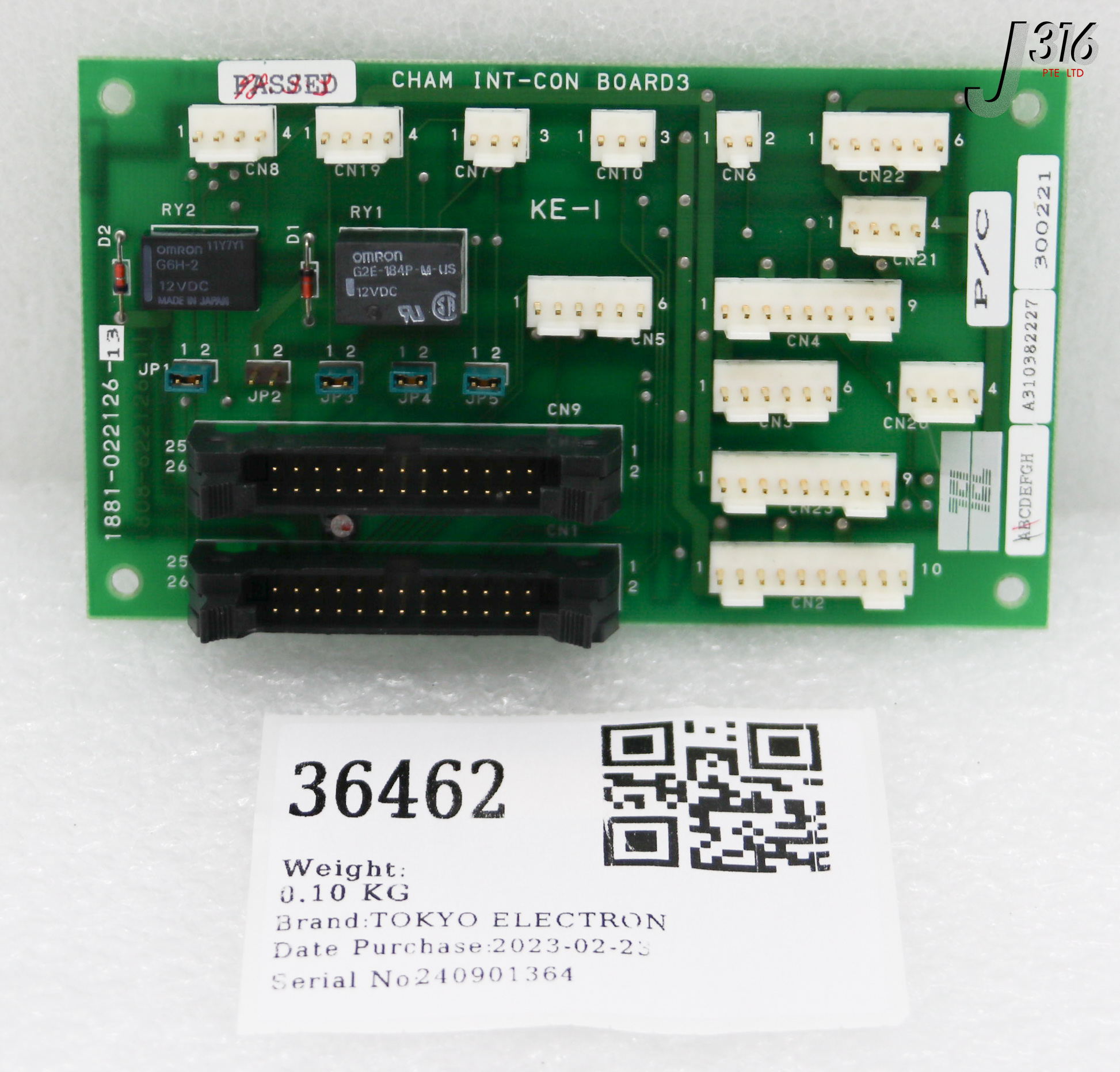 36462 TOKYO ELECTRON PCB, CHAM INT-CON BOARD3 1881-022126-13 | eBay